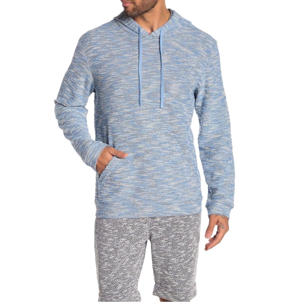 Onia Light Blue Michael Knit Hodded Pullover
